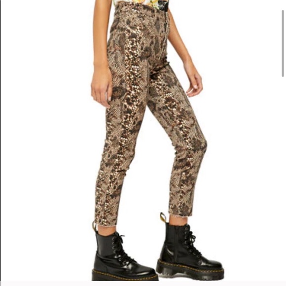 NWT Free People Snakeskin Pants - Picture 2 of 5